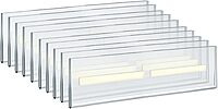 Azar Displays 122011 Self Adhesive Tape Clear Acrylic Wall Sign Holder Frame 11.5" W x 2.5" H - Landscape/Horizontal, 10-Pack