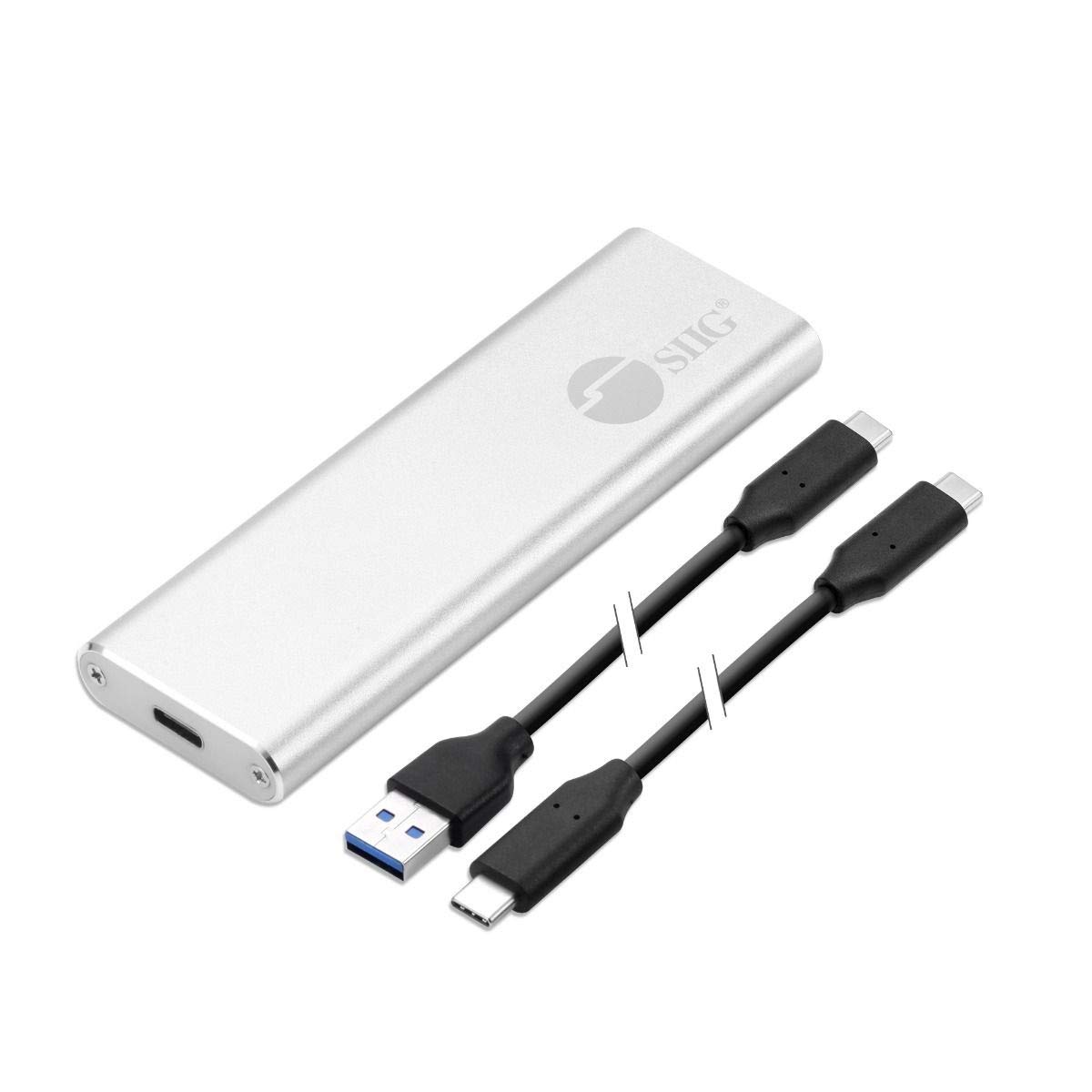 SIIG USB C Nvme SSD Portable Enclosure, 10Gbps USB 3.1 Gen 2 to NVMe SSD
