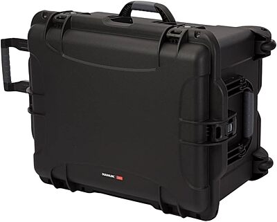 NANUK Wheeled Series 960 Lightweight NK-7 Resin Waterproof Protective Rolling Case with Foam, Black Case Cubed Foam Black