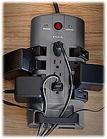 Belkin 12-Outlet Pivot Surge Protector, 4320 Joules, 8 ft Cord, Gray