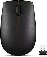 Lenovo 300 Wireless Mouse – Computer Mouse for PC, Laptop with Windows – Ambidextrous Design – 2.4 GHz Nano USB Receiver – 12 Month Battery Life Black