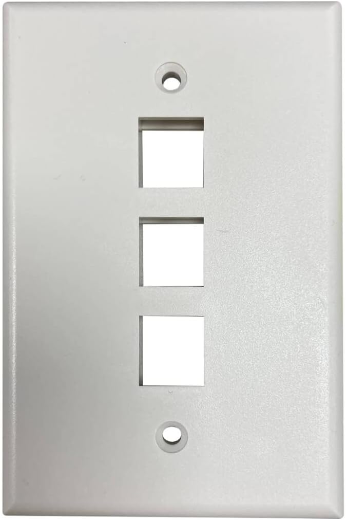 Tripp Lite Safe-IT Single-Gang Keystone Wall Plate, Ivory