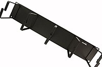 Leviton Five-Ring Horizontal Patch Cord Organizer, 2RU, 4-inch D-Rings, 49253-BCM, Black