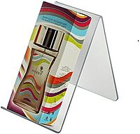 Azar Displays Acrylic Easel Displays, Clear, 10-Pack