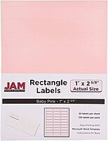 JAM PAPER Mailing Address Labels - Self-Adhesive Rectangular