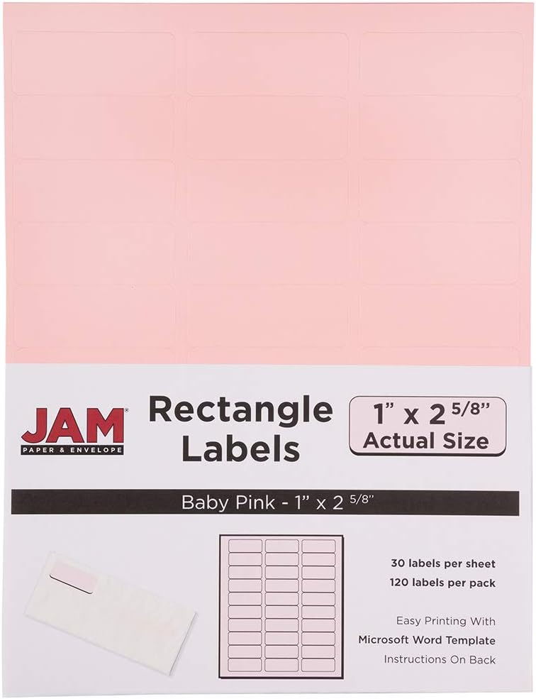 JAM PAPER Mailing Address Labels - Self-Adhesive Rectangular