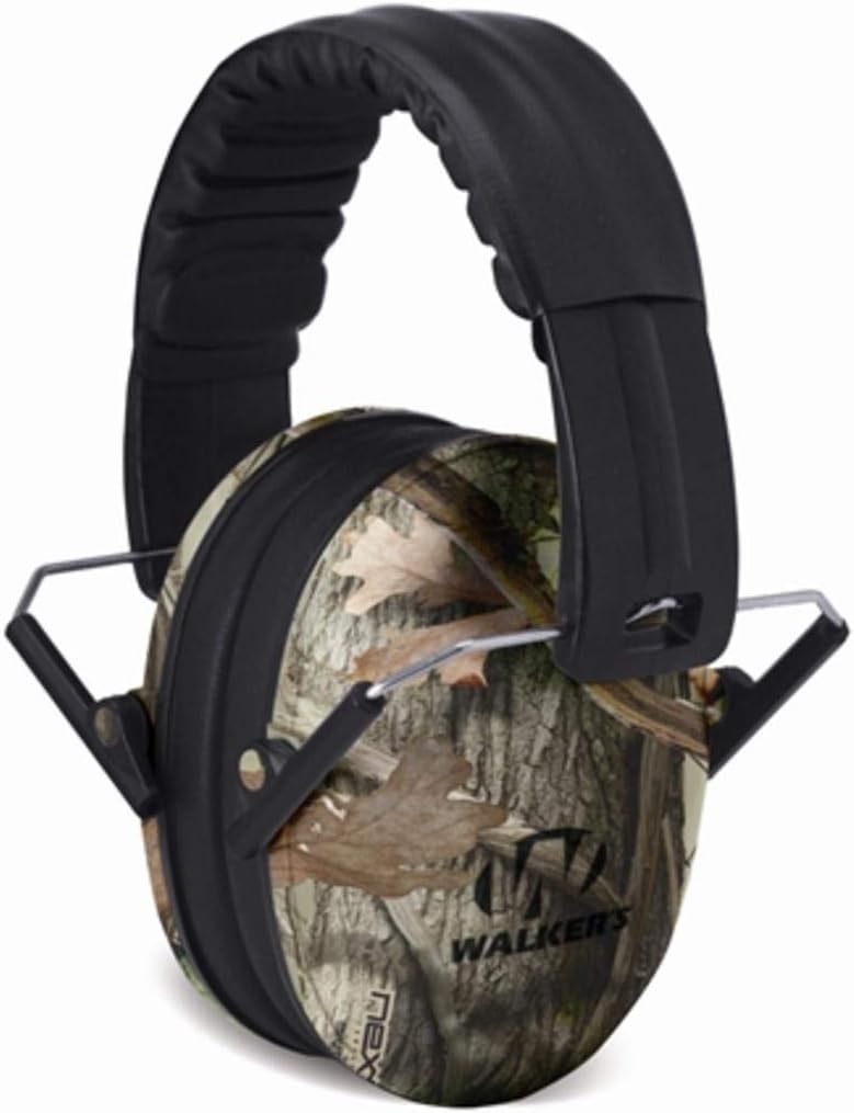 WALKER'S Children's Folding Earmuffs — Youth Low-Profile Padded Headband Hearing Protection