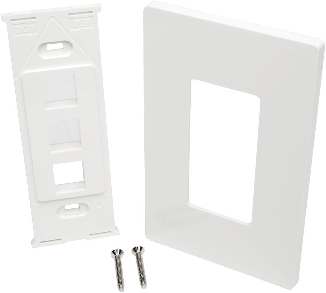 Tripp Lite Single-Gang Universal Keystone Wall Plate (N080 Series), White