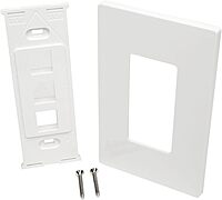 Tripp Lite Single-Gang Universal Keystone Wall Plate (N080 Series), White