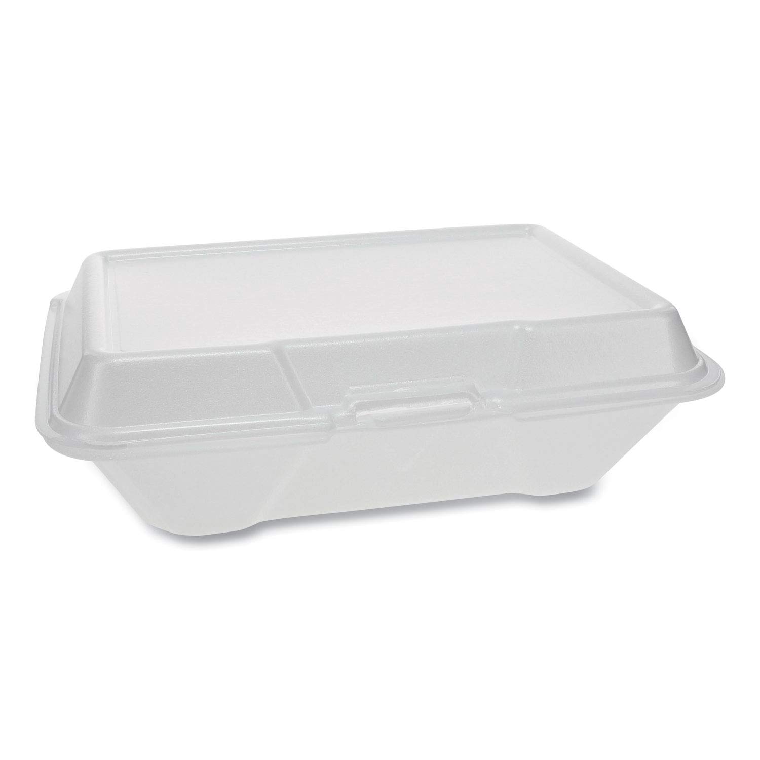 Evergreen Foam Hinged Lid Container, Single Tab Lock #205 Utility, 9.19 x 6.5 x 2.75, White, 150/Carton