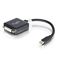 C2G/Cables To Go 54311 8in Mini DisplayPort to DVI-D Adapter Converter - Male to Female Active Black