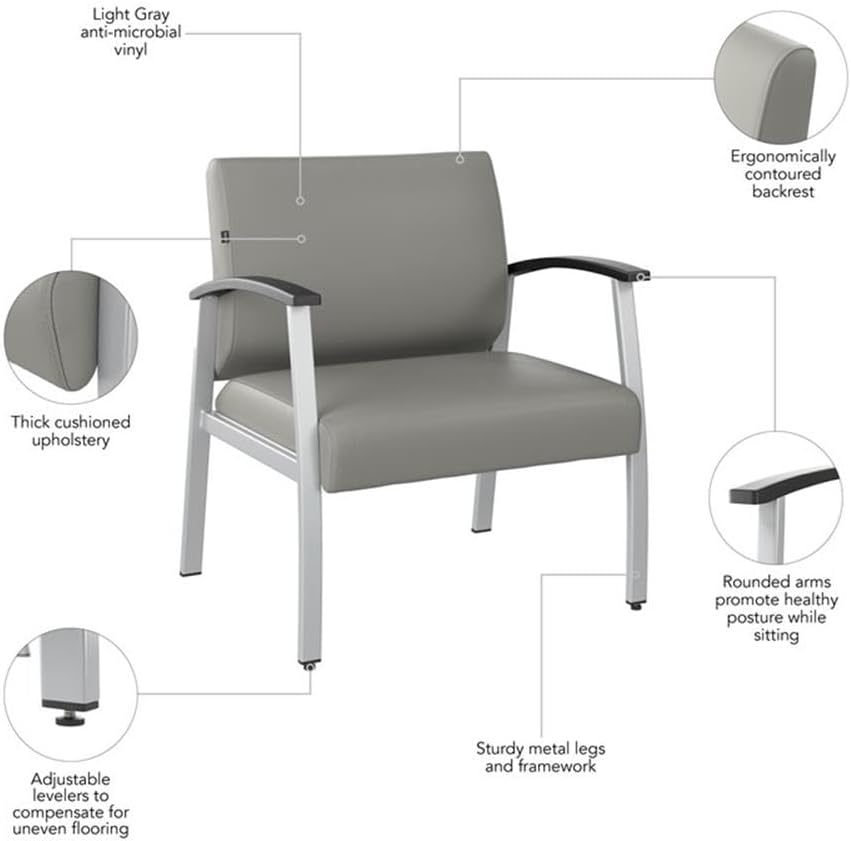 Bush Business Furniture Arrive Waiting Room Seating with Arms