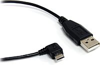 StarTech.com 6 ft. (1.8 m) Right Angle Micro USB Cable - USB 2.0 A to Right Angle Micro B - Black