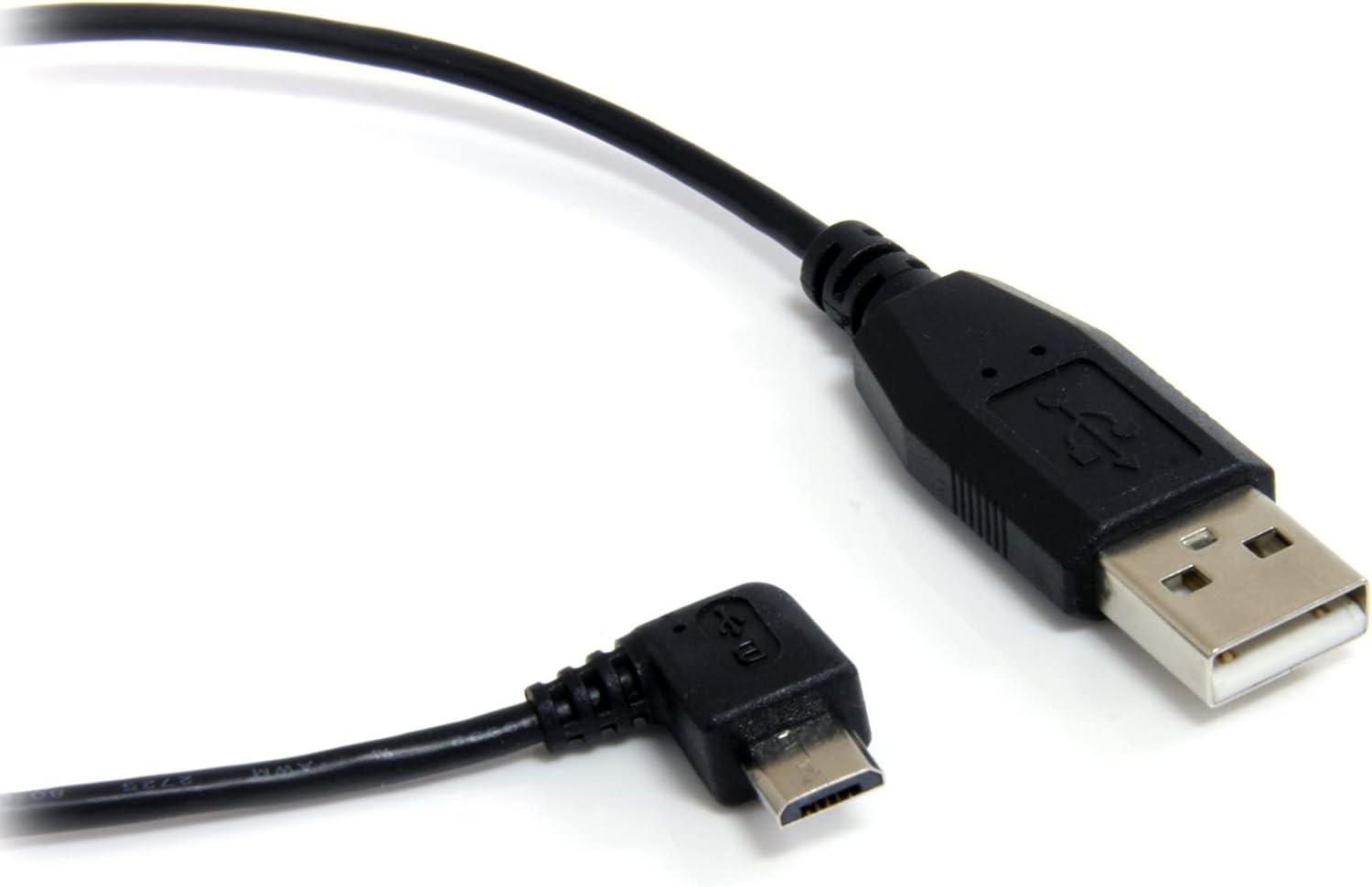 StarTech.com 6 ft. (1.8 m) Right Angle Micro USB Cable - USB 2.0 A to Right Angle Micro B - Black