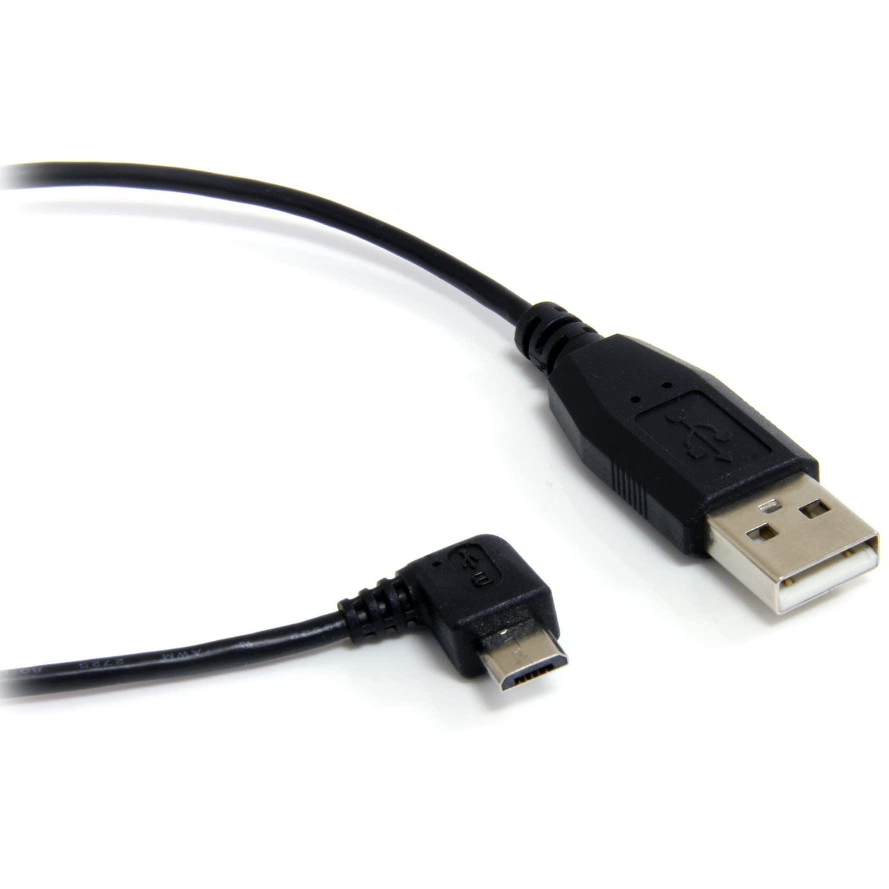 StarTech.com 3 ft / 91cm Micro USB Cable - A to Right Angle Micro B - USB Type A - 90 Degree Micro-USB Type B (M)