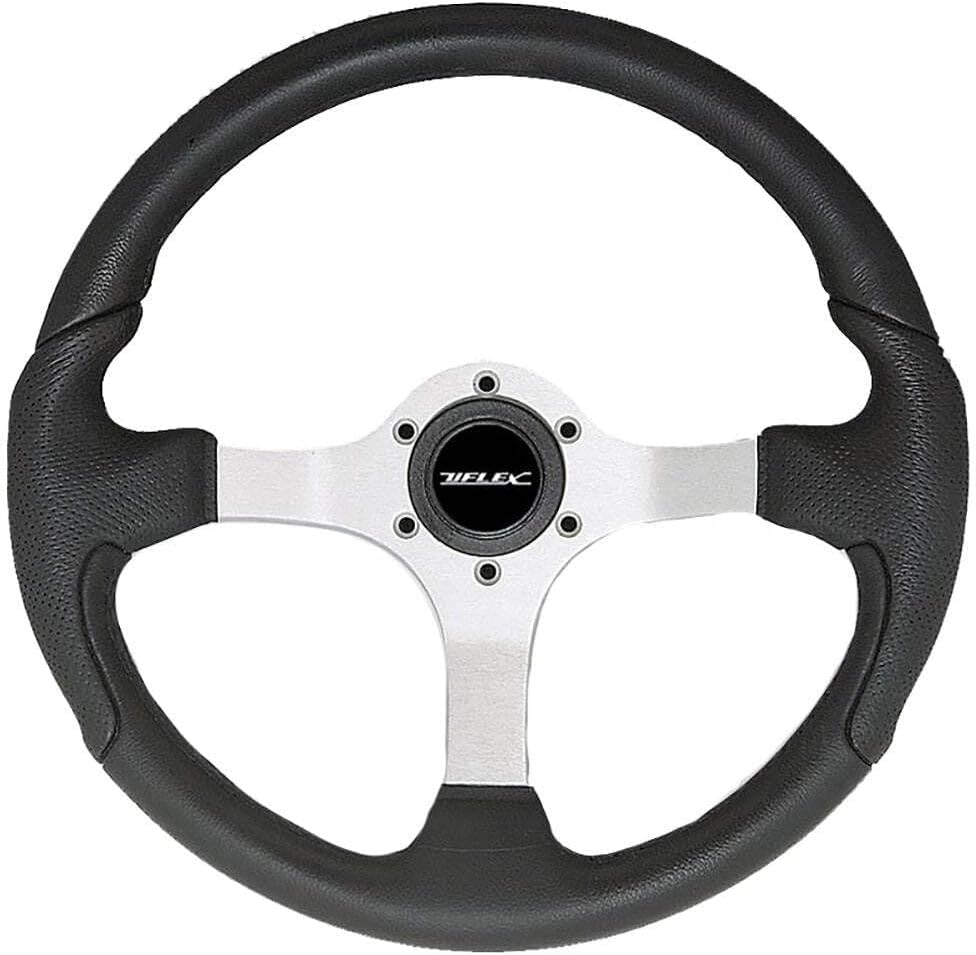 Uflex NISIDA-B/B NISIDA Steering Wheel - Black Poly Grip with Black Spokes, 13.8" (350mm)