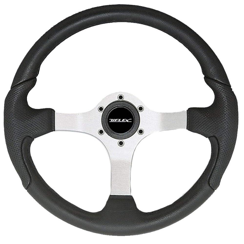 Uflex NISIDA-B/B NISIDA Steering Wheel - Black Poly Grip with Black Spokes, 13.8" (350mm)