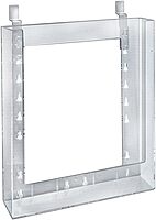 Azar Displays Styrene Letter-Size Brochure Holders, Slatwall, 11 1/4inH x 9 1/8inW x 1 1/4inD, Clear, Pack Of 10