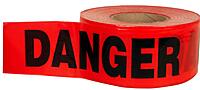 Keson SB3102R21 DANGER DANGER DANGER (3 IN X 1000 FT RED POLY) STANDARD BARRICADE TAPE case of 8