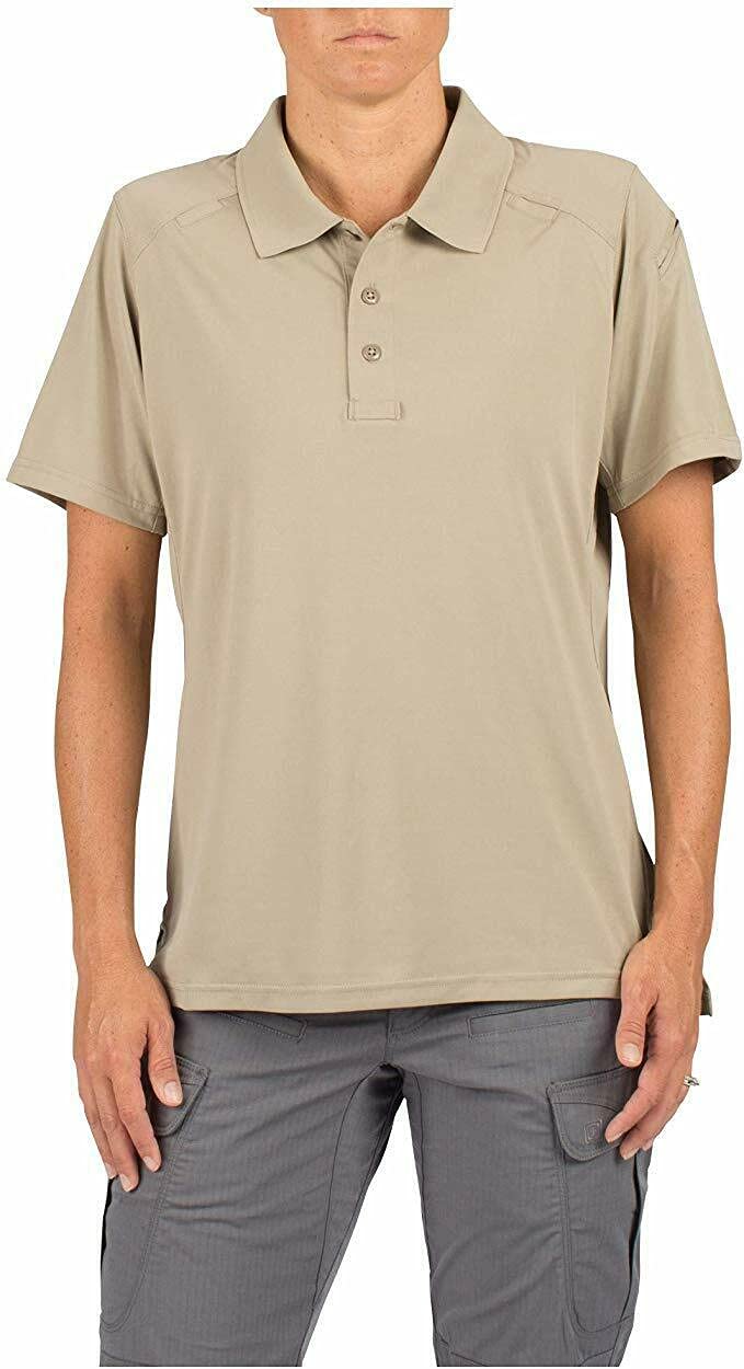 5.11 Tactical Women's Helios Short Sleeve Polo Shirt, Jersey Knit Polyester