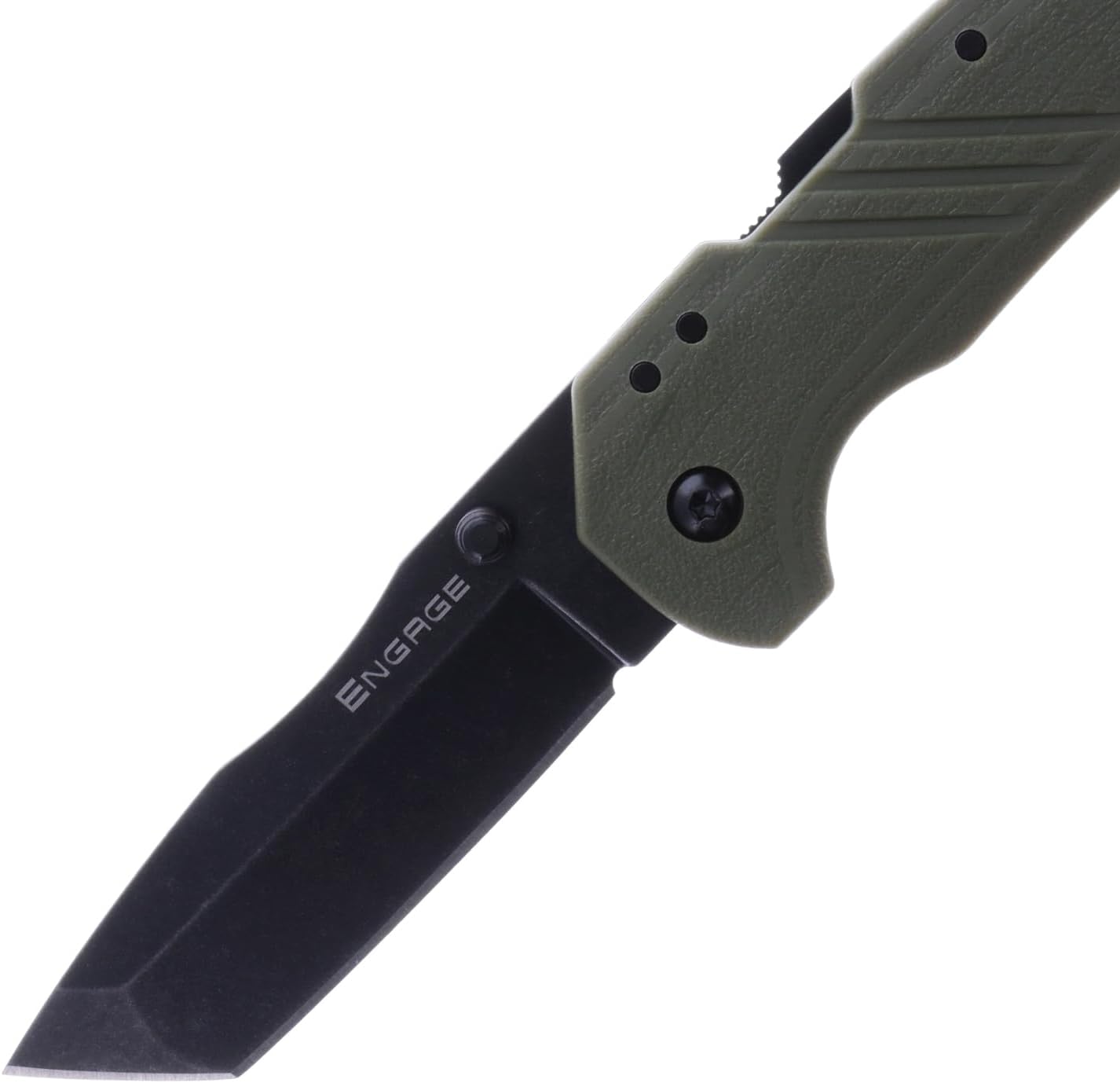 COLD STEEL Engage 3" 4116SS Razor-Sharp Tanto Point Blade 4.25" GFN Handle Everyday Carry Tactical Folding Knife with Atlas