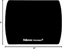 Fellowes Microban Black Ultra Thin Mouse Pad (5908101) 7 x 9 inches