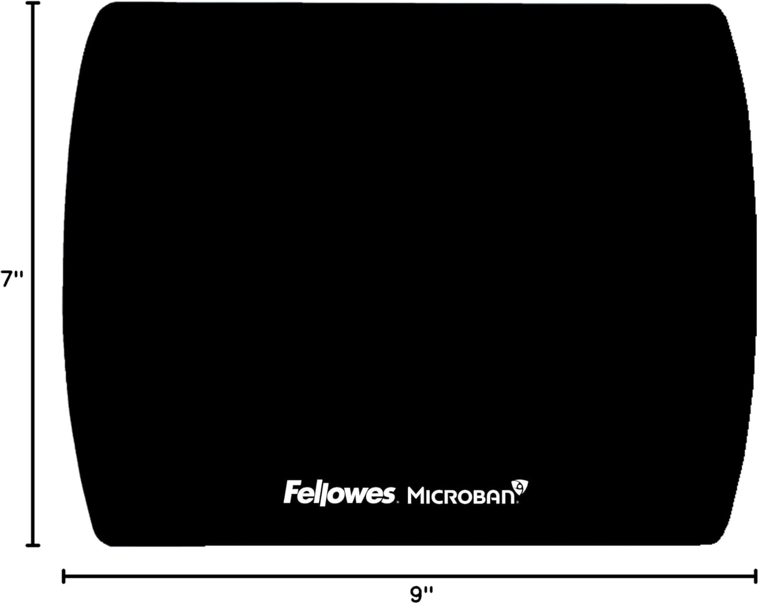 Fellowes Microban Black Ultra Thin Mouse Pad (5908101) 7 x 9 inches