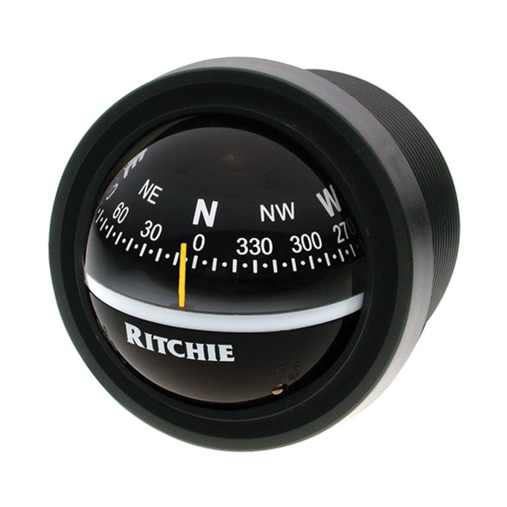 Ritchie Navigation V-57.2 Explorer Compass - Dash Mount, Black with Black Dial, One Size