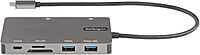 StarTech.com USB C Multiport Adapter - HDMI 4K 30Hz or VGA Travel Dock - 5Gbps USB 3.0 Hub (USB A / USB C Ports) - 100W Power Delivery - SD/Micro SD - GbE - 30cm Cable - USB C Mini Dock (DKT30CHVSDPD)