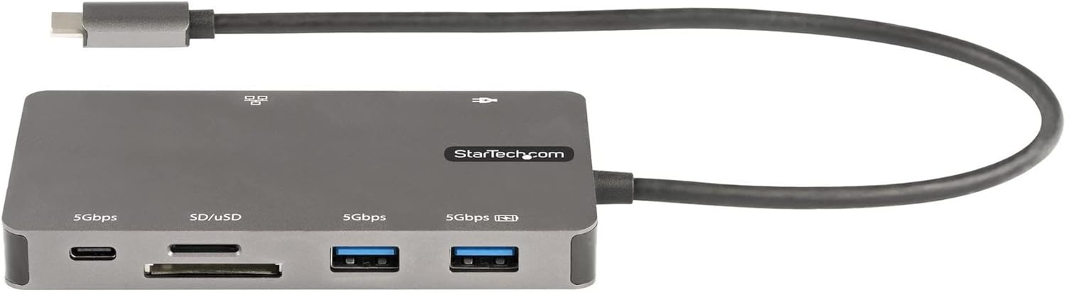 StarTech.com USB C Multiport Adapter - HDMI 4K 30Hz or VGA Travel Dock - 5Gbps USB 3.0 Hub (USB A / USB C Ports)