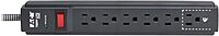 Eaton Tripp Lite Series 6-Outlet Surge Protector Power Strip, Flat Plug 25ft Braided Extension Cord, 1500 Joules