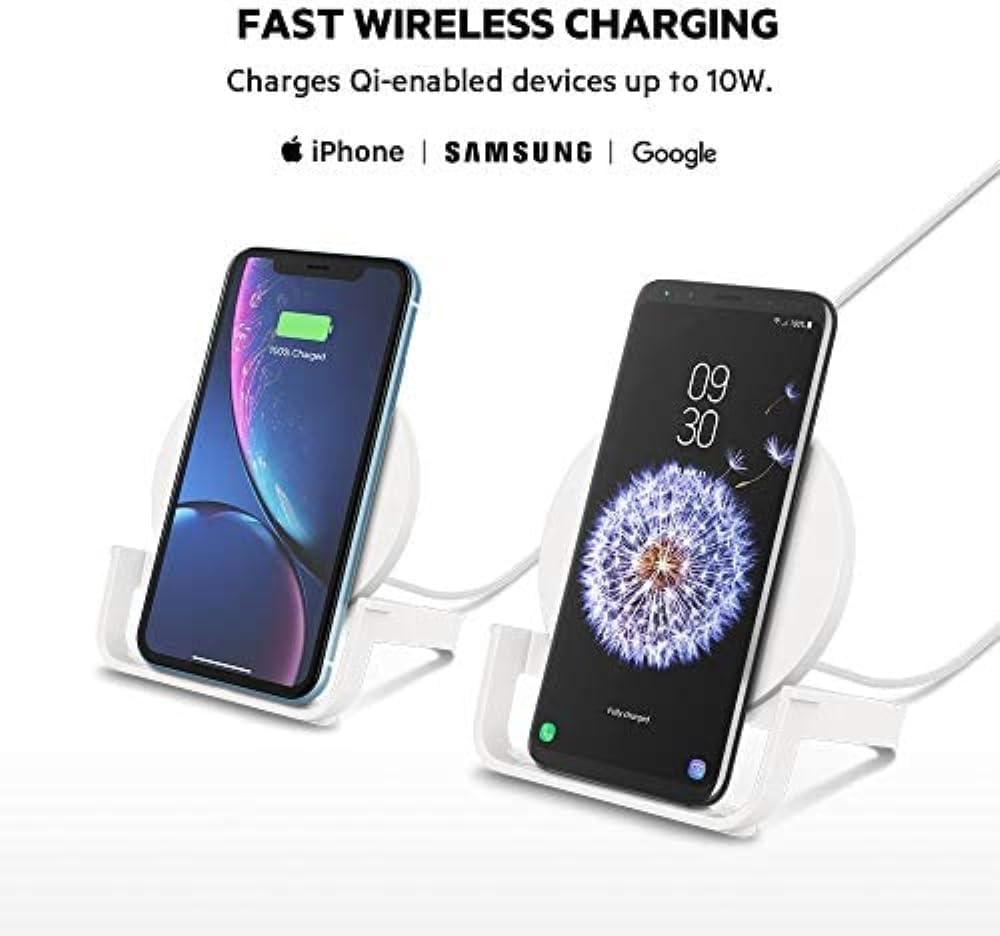 Belkin Quick Charge 10W Wireless Charger - Qi-Certified Charger Stand for iPhone