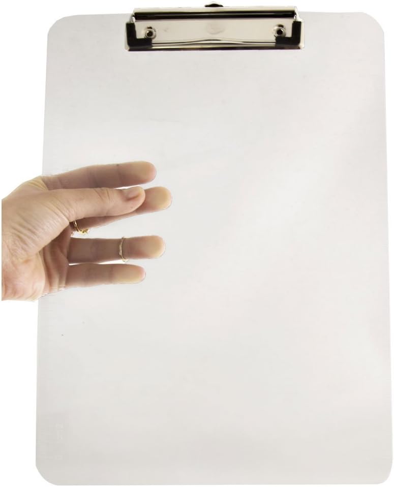 JAM PAPER Plastic Clipboards with Low-Profile Metal Clip - Letter Size