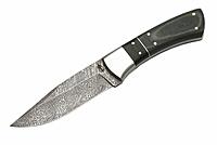 BucknBear Custom Handmade Damascus Utility Hunting Fixe Blade Knife (Green Micarta Handle)