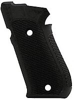 Hogue 21159 Sig P220 Single Action Only, Checkered Aluminum G10, Grip Panels, Black