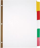 Office Depot Erasable Big Tab Dividers, 5-Tab, Assorted Colors, Pack of 2 Sets, 3585478683