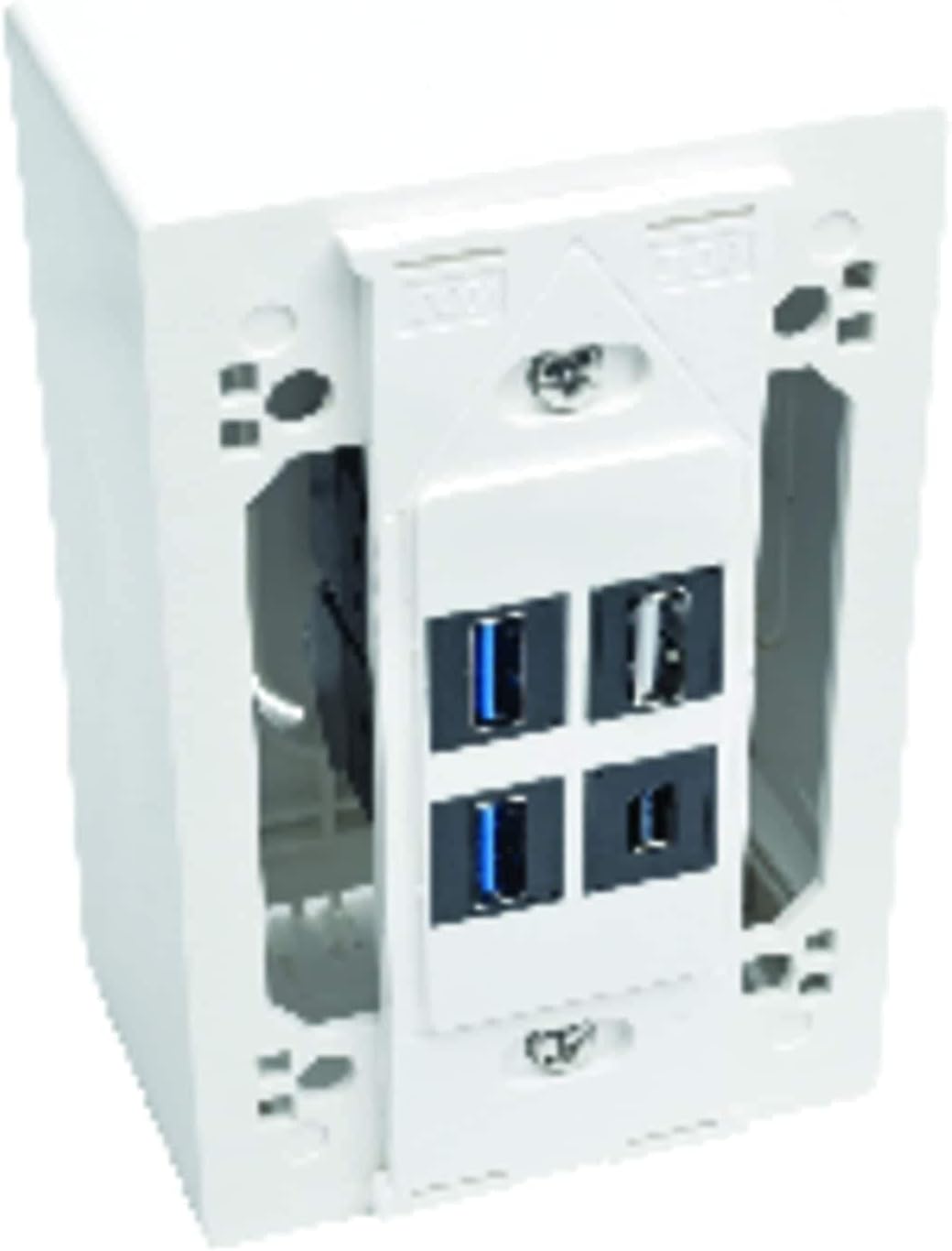 Tripp Lite Single-Gang Universal Keystone Wall Plate (N080 Series), White