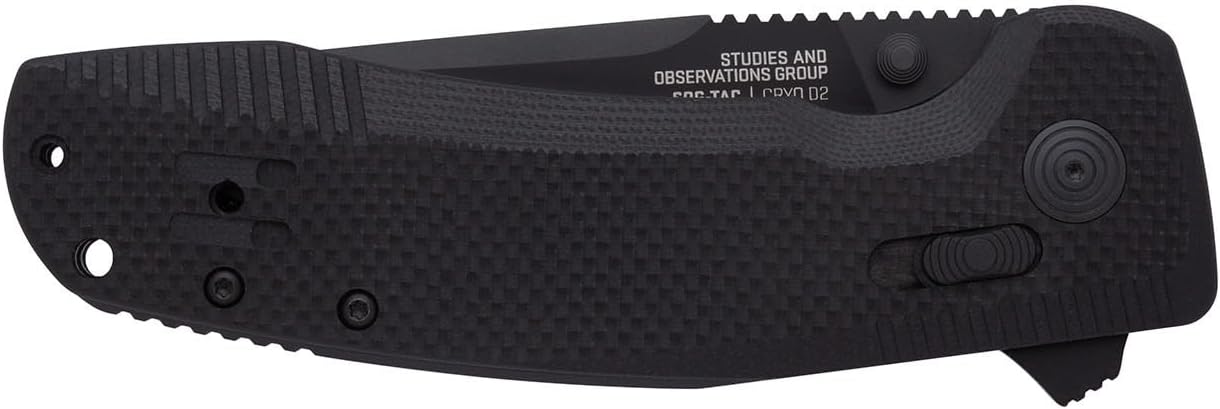 SOG TAC XR Professional Folding Knife | D2 Tool Steel & Ultra-Grip G10