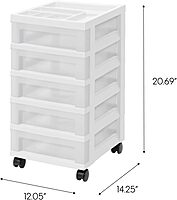 IRIS Storage Cart with Organizer Top