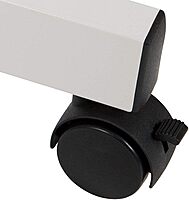 Flash Furniture HERCULES Series Double-Sided Mobile White Board With Pen Tray, 64-3/4inH x 64-1/4inW x 20inD, White, Gray Frame