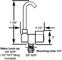 Scandvik Ceramic Family Tap w/Folding Spout - Chrome Finish