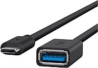 Belkin USB-C to USB-A Adapter - USB 3.0 Charger - 5 Gbps - Black - 6in USB Data Transfer Cable - B2B150BLK