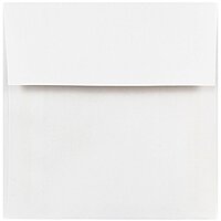 JAM PAPER Square Invitation Envelopes - White - Gummed Seal - 25/Pack