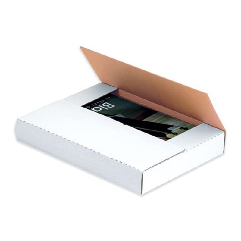 Partners Brand Multi-Depth Bookfold Mailers, 12 1/8in x 9 1/8in x 1in, White, Pack Of 50