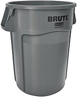 Rubbermaid Commercial 264360GY Brute Vented Trash Receptacle Round 44 gal Gray
