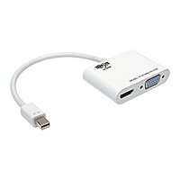 Tripp Lite Mini DisplayPort 1.2 to HDMI/VGA Adapter Converter, 6in, White (P137-06N-HV-V2W)