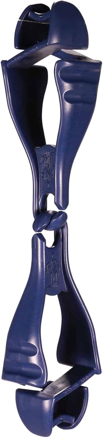 Ergodyne Squids 3400MD Metal Detectable Grabbers With Dual Clip Mounts, 5-1/2in, Deep Blue, Pack Of 6 Grabbers
