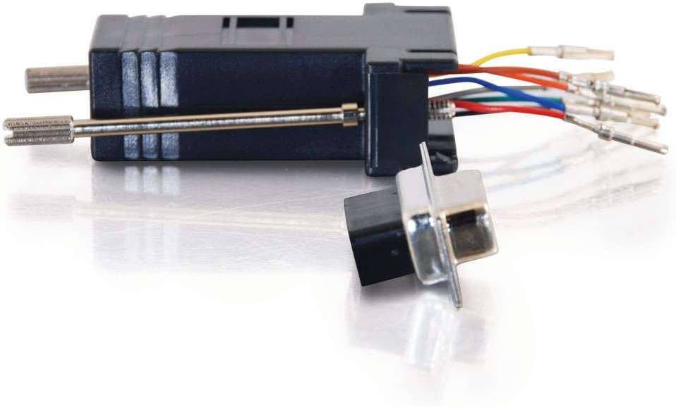 C2G 02943 RJ45 to DB9 Female Serial RS232 Modular Adapter, Black