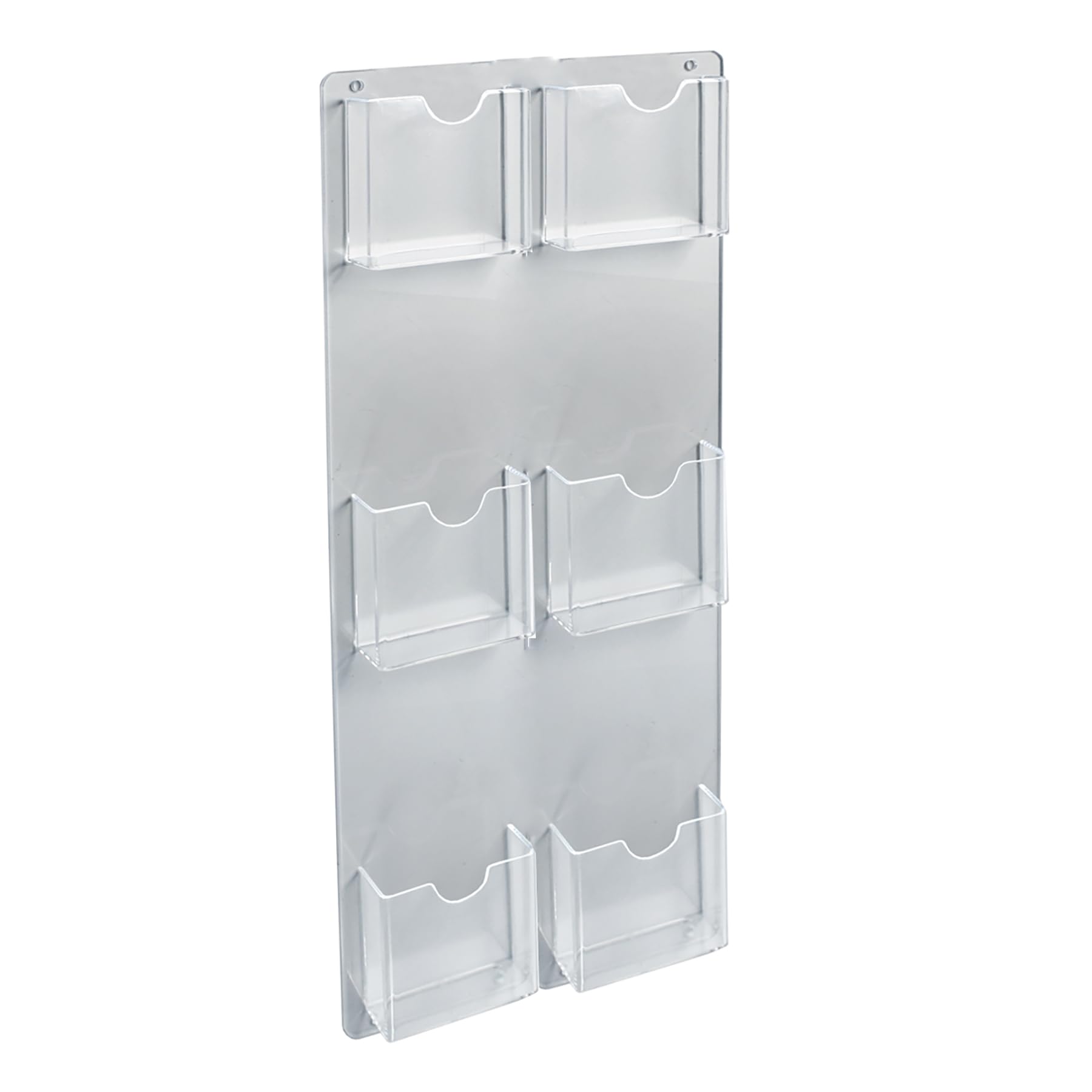 Azar Displays Wall-Mount Brochure Holders, Acrylic, Pack of 2