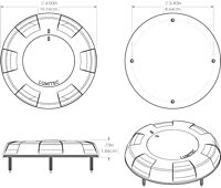 Lumitec Aurora - LED Dome Light - Polished SS Finish - 2-Color White/Red Dimming